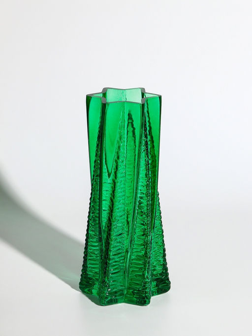 Ваза «Флоранс», 25×11×9 см, стекло, зелёная