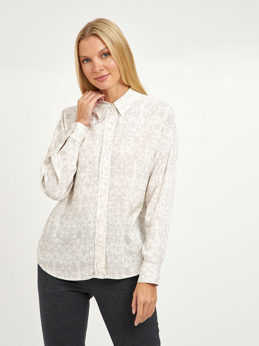 рубашка женская прямого кроя с принтом - Glenfield фото 6