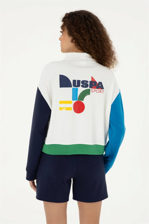 Женский белый свитшот Неожиданная скидка в корзине - U.s. polo assn фото 5