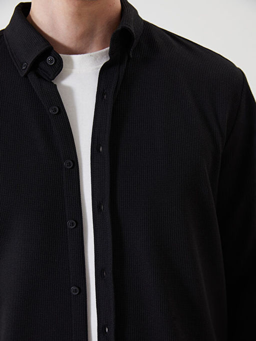 Slim Fit Uzun Kollu Erkek G?mlek