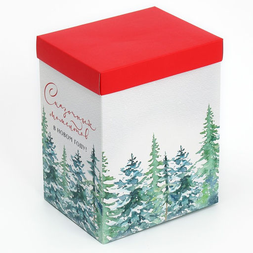 Коробка подарочная новогодняя складная с 3D эффектом «Сказочных моментов», 18×14×23 см