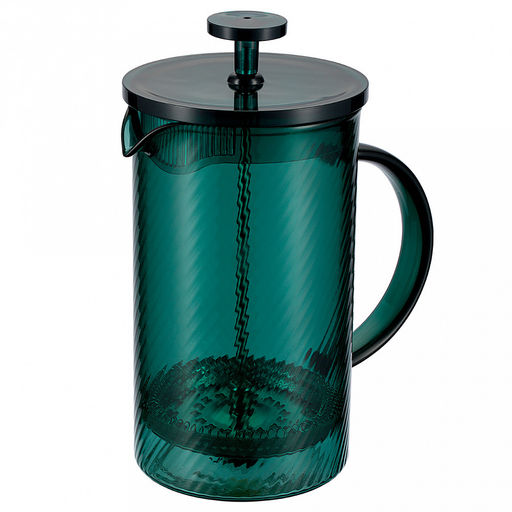 Френч-пресс стеклянный корпус Franco 0,6л, д9см, h19см, боросиликатное стекло, крышка/пресс из нержавеющей стали, зеленый, цветная коробка, Regent (Китай)