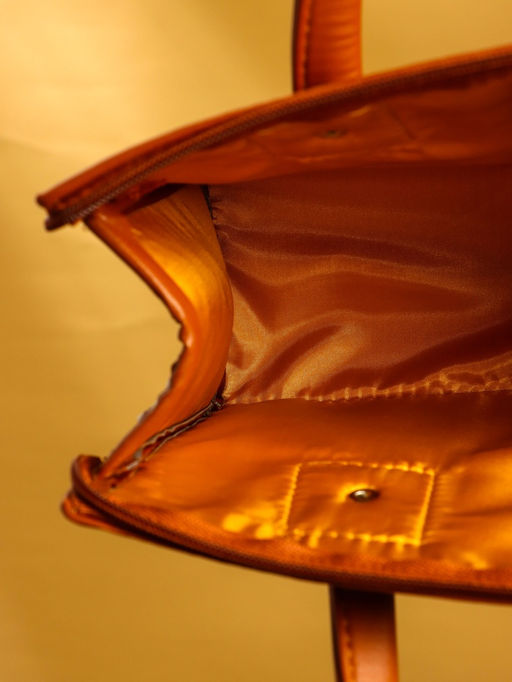 Сумка плетёная на молнии из пандана, 30×10×35 см, светло-коричневая