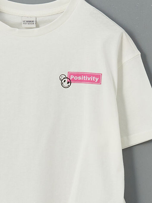 Bisiklet Yaka K?z ?ocuk Ti??rt