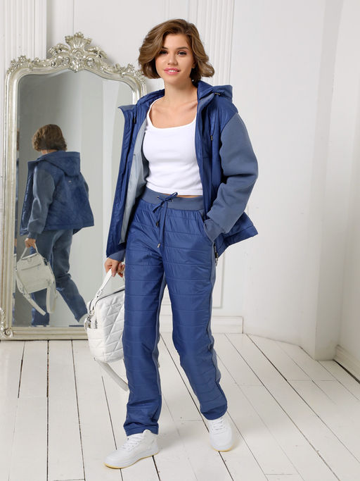 23126 Куртка-ветровка серо-синий - Dizzyway фото 3