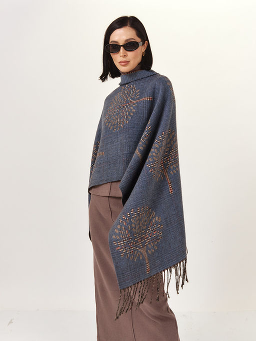 в составе ШЕРСТЬ и КАШЕМИР Большой, мягкий, теплый двусторонний палантин - Tantino фото 4