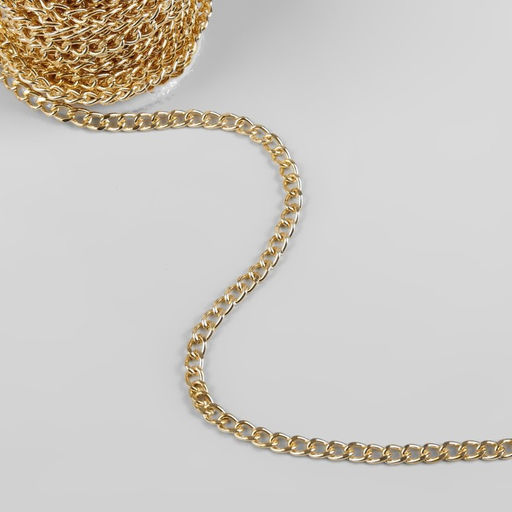 Цепочка для сумки, железная, 5,5 7,5 мм, 10 0,5 м, цвет золотой - Арт узор фото 3