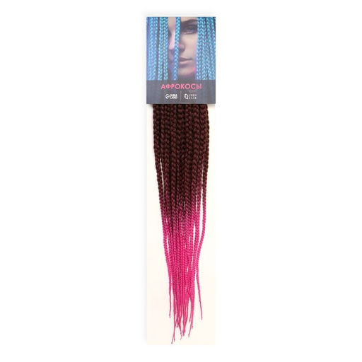 SIM-BRAIDS Афрокосы, 60 см, 18 прядей (CE), цвет русый/розовый(#FR-11) - Queen fair фото 3