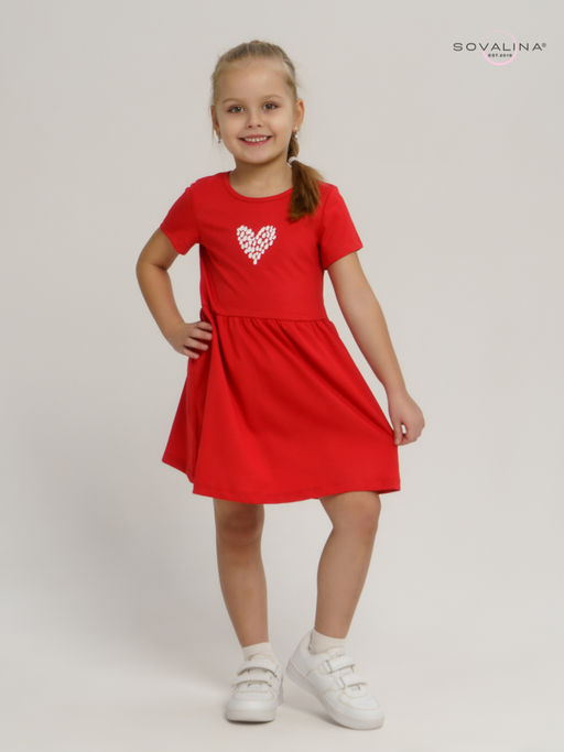 Платье Лето красный-лав - Sovalina фото 5