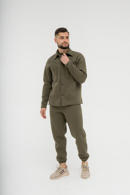 515 Утепленный костюм на кнопках, хаки - Knitka wear фото 11