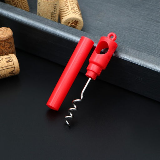 Цена за 4 шт. Штопор Доляна, 11,5 см, цвет красный