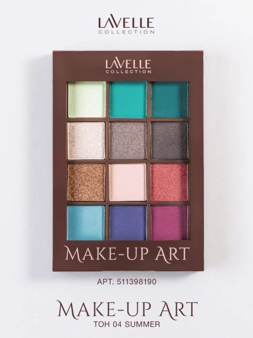 LavelleCollection Тени для век 12-ти цветные Make up Art тон 04 summer