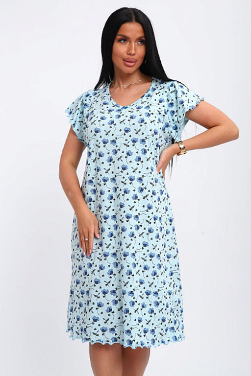 Сорочка женская (01064 синий) - Плиона фото 51