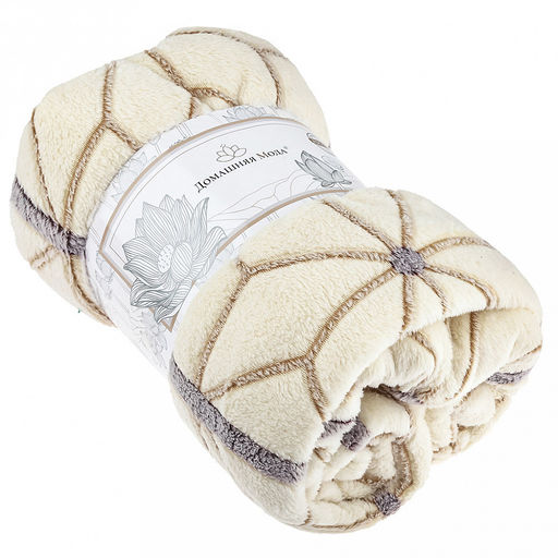 Плед/покрывало 240х200см "Архангельский", велсофт "Bamboo" набивной, полиэстер 100%, плотность 260г/м2, упаковка: 20х33см пояс бумажный, "Домашняя мода" (Россия)