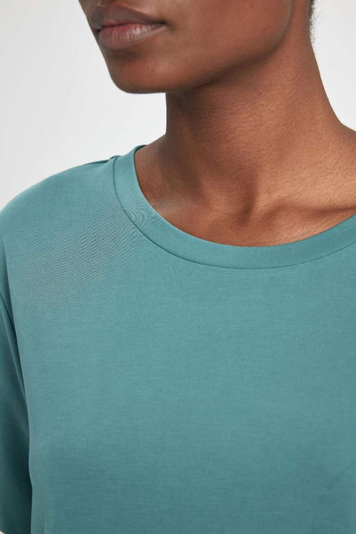 DeFactoFit Oversize-футболка премиум-класса для спортсменов с круглым вырезом и короткими рукавами  фото 8