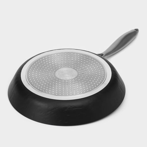 Сковорода Magistro Rock Stone, d=26 см, h=4.8 см, кованый алюминий, антипригарное покрытие, индукция, чёрная фото 6