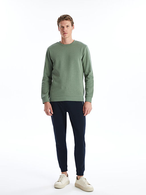 Bisiklet Yaka Uzun Kollu Erkek Sweatshirt - Waikiki фото 3