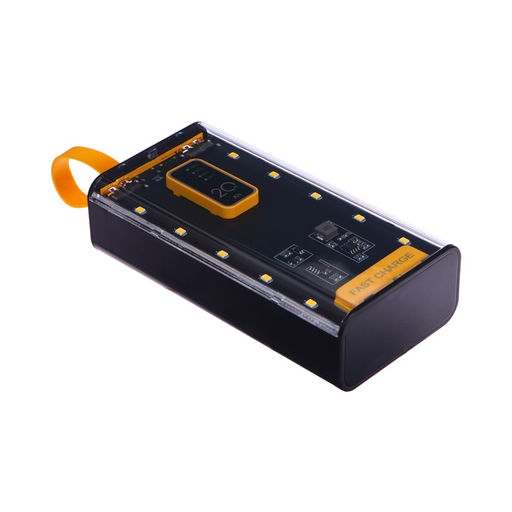 Внешний портативный аккумулятор CRR-33, 20000 мАч, 2USB, Type-C, 2 А, с дисплеем, чёрный