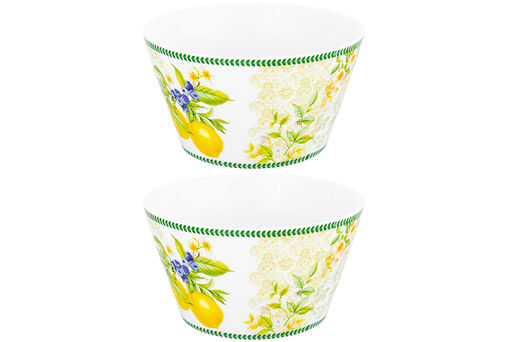 Набор 2 салатников 13*13*7,5 см 600 мл Лимоны NEW BONE CHINA - Elan gallery фото 5