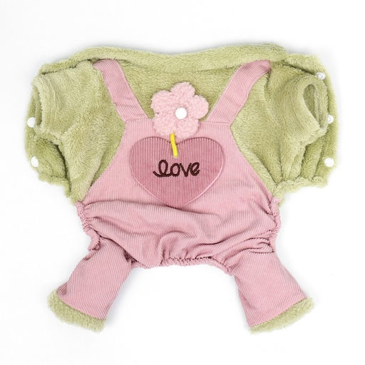 Комбинезон Love, размер 2XL (ДС 45 см, ОГ 55 см, ОШ 45 см), зелёный/розовый - Simaland фото 8