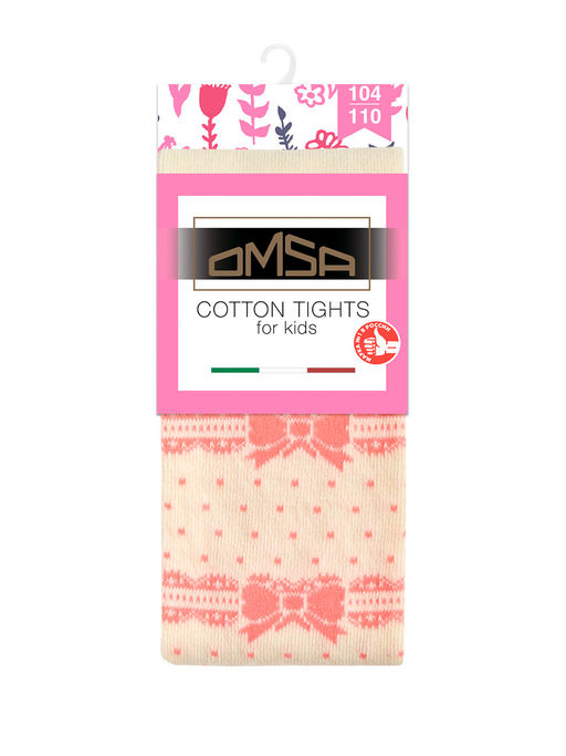(Omsa) Collant 12P32-1 с рисунком (бантики)