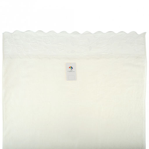 Полотенце махровое "Утренняя роза" 70х140см, хлопок 100%, молочный (Китай)