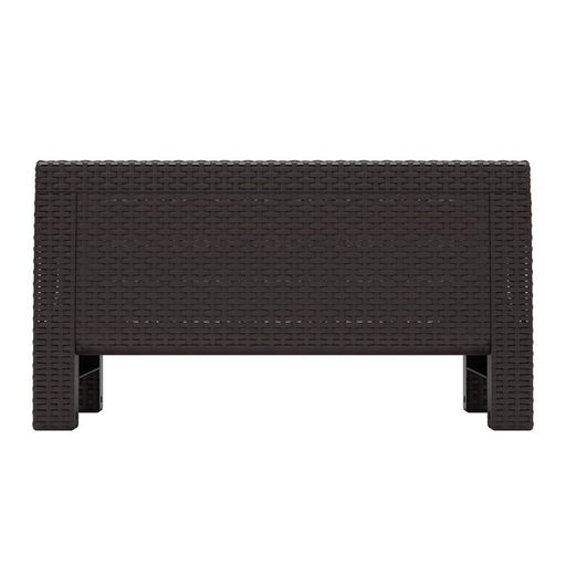 Стол садовый «Ротанг», 76.5×57×42 см, пластиковый, цвет мокко