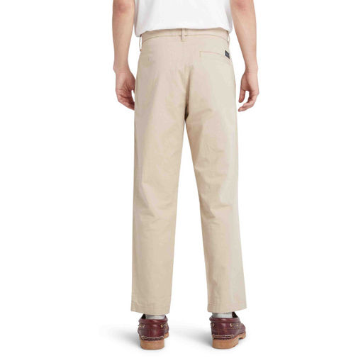 Мужские брюки Timberland Pant Cotton Linen Tapered Slim бежевые  фото 3