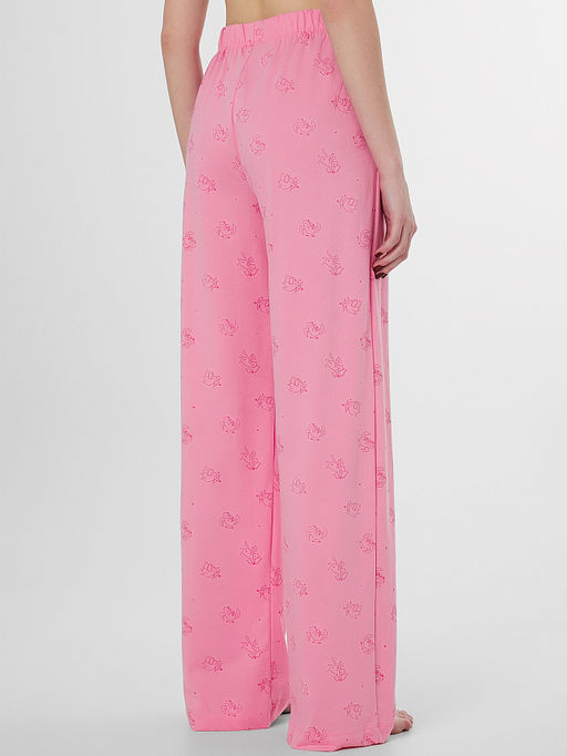Брюки домашние женские розовые с принтом котиков-купидонов - Mark formelle фото 2