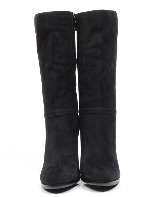 YF189-202M BLUE Полусапоги зимние женские (натуральная кожа, натуральный мех (еврозима))