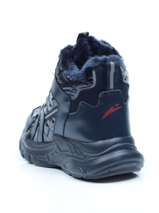 04-8525-2 DARK BLUE Ботинки зимние женские (искусственные материалы)