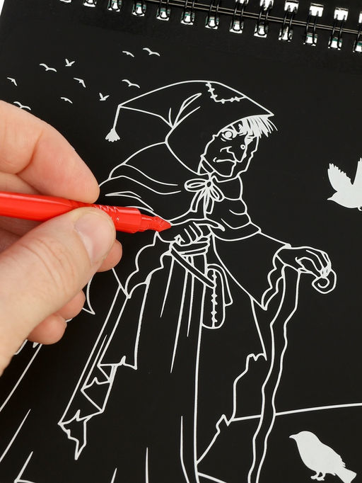 Альбом гравюр "Волшебник изумрудного города", 8 гравюр, цветной фон, Александр Волков