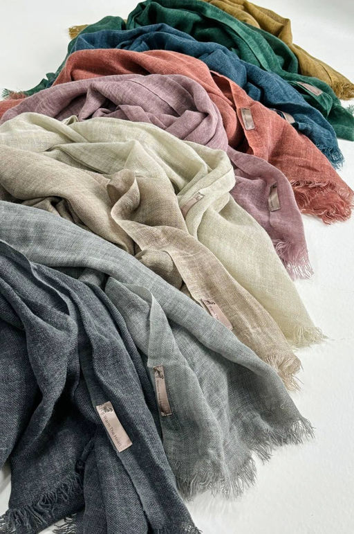 Палантин 210*100см в ассортименте 33-0002 бежевый