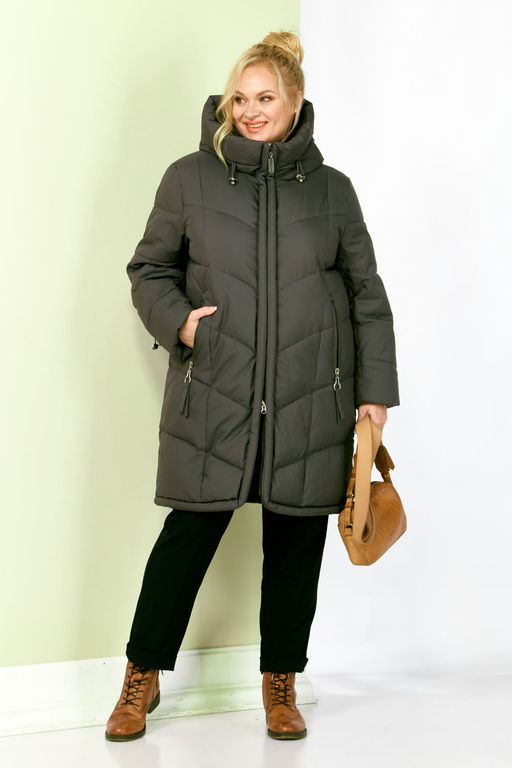 Куртка SHETTI 2204 серо-зелёный