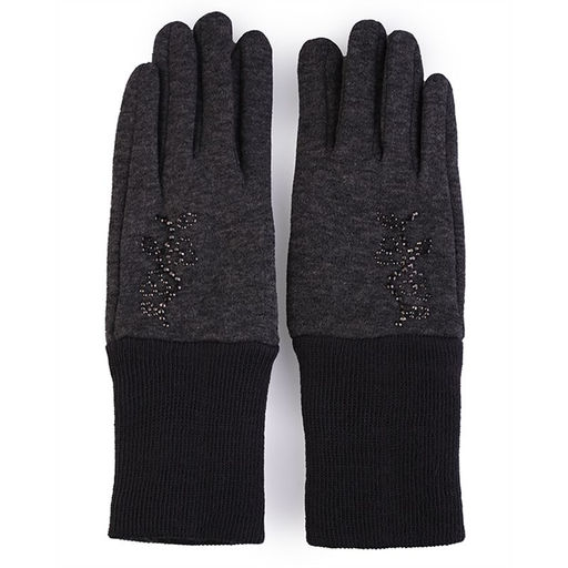 Перчатки подростковые трикотажные с отворотом