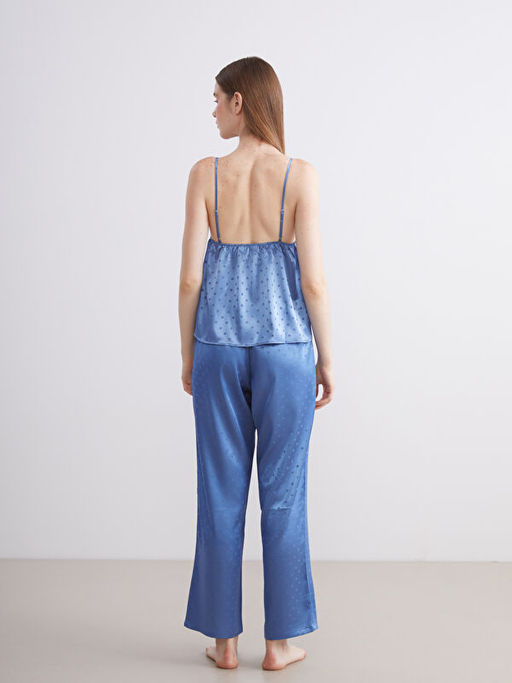 Beli Lastikli Saten Kad?n Pijama Alt?