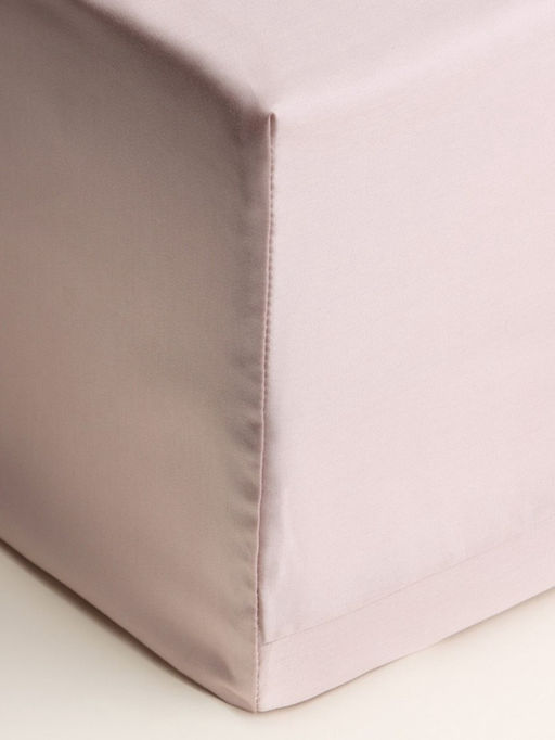 Простыня на резинке евро SL Home Tencel, 200×200+30 см, тенсель, пудровая