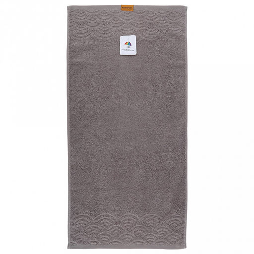 Полотенце махровое "Волна" 34х75см, хлопок 100%, серый (Китай)