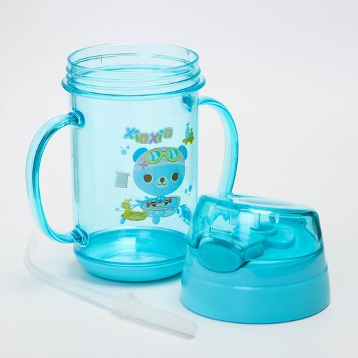 Поильник с трубочкой, 300 мл., с ручками, цвета МИКС - Simaland фото 5