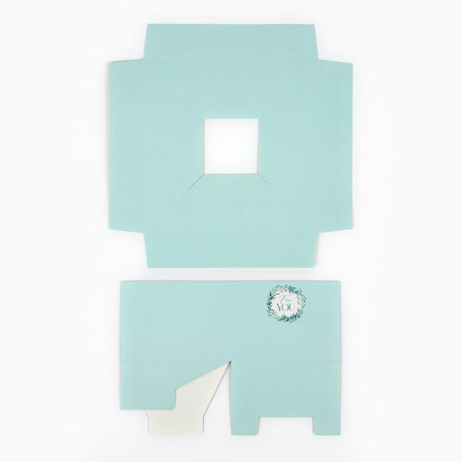 Коробка подарочная складная переноска для цветов, упаковка, Бирюза, 20?20?4 см