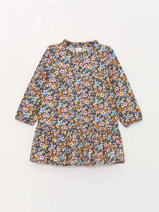 Hakim Yaka ?i?ek Desenli K?z Bebek Elbise - Waikiki фото 3