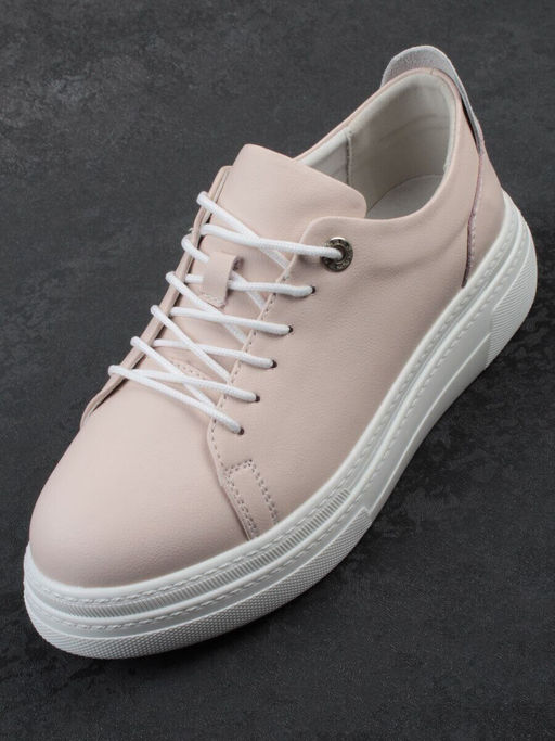 03-YE71-2 PINK Кеды женские (натуральная кожа)