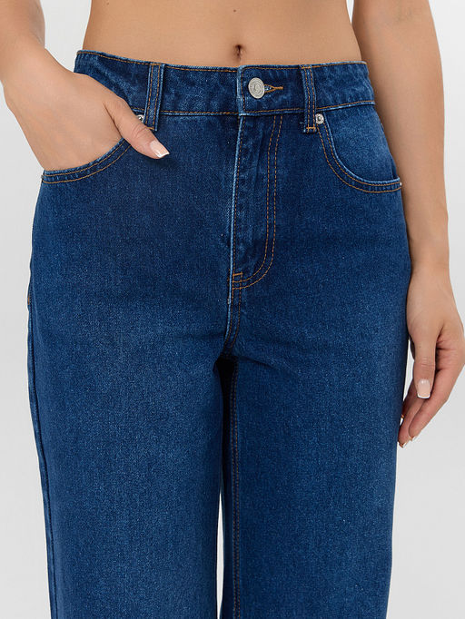 Джинсы женские wide leg темно-синие - Mark formelle фото 5