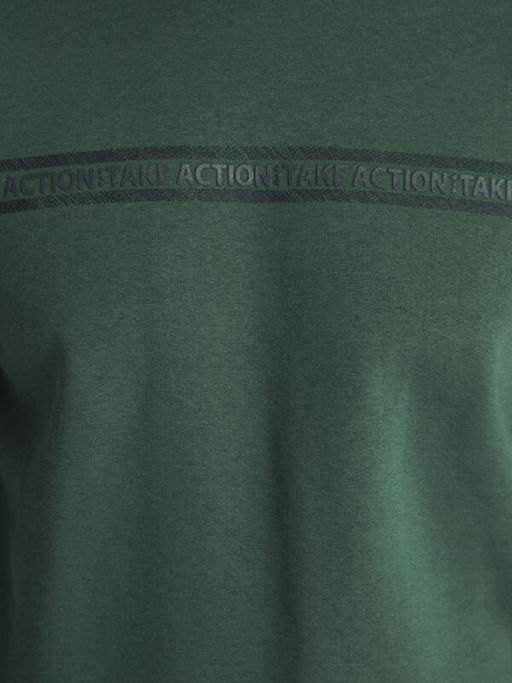 Bisiklet Yaka Bask?l? Erkek Kal?n Sweatshirt