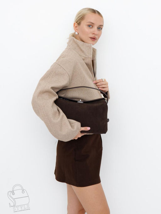 Сумка женская кожаная 1026LF coffee Polina&Eiterou