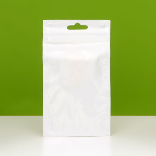 Цена за 50 шт. Пакет Zip-lock ПП, белый, со сплошным окном, плоский, еврослот ,8 х 14см