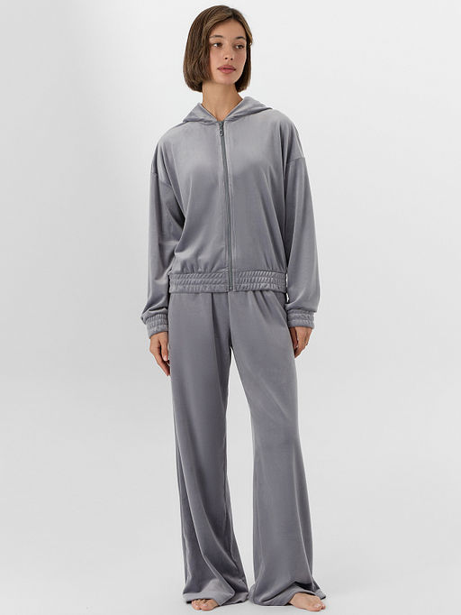 Толстовка женская велюровая серая - Mark formelle фото 3