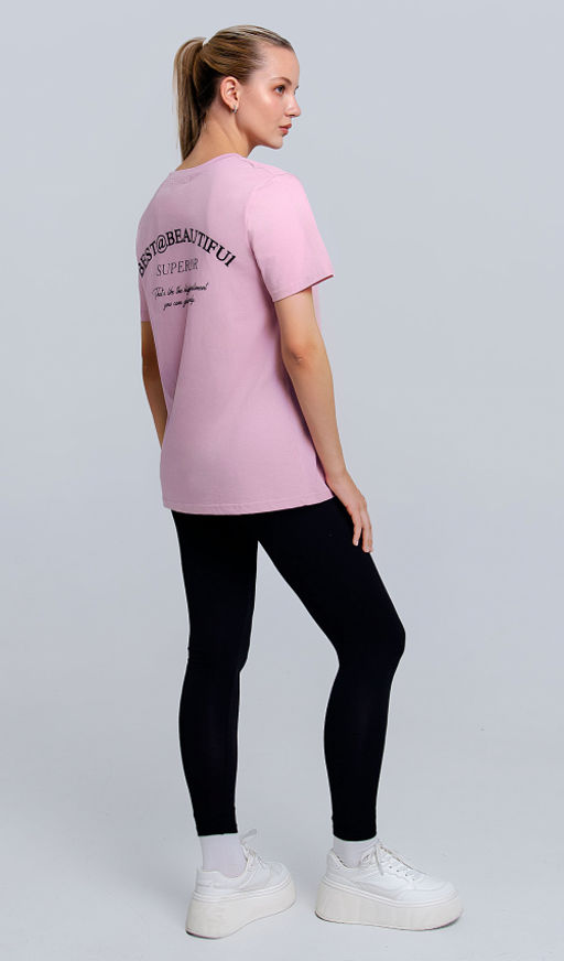 Арт. 21624 Костюм с лосинами 42-50 (5 шт) Цвет:верх- пудра, низ- черный