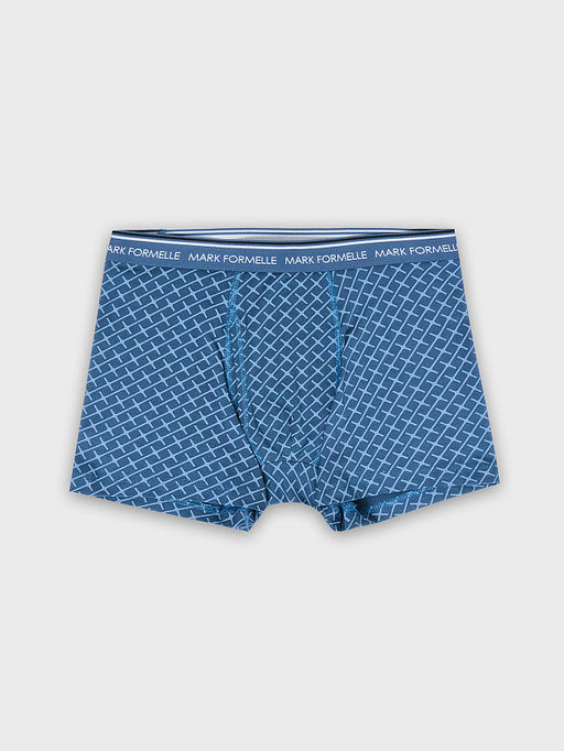 Цена за 2 штуки! Трусы боксеры мужские синие с узором - Mark formelle фото 7