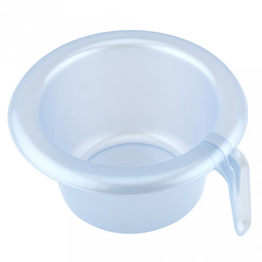 Горшок детский пластмассовый д21см, h13,5см, полипропилен, с крышкой, голубой перламутр (Россия)
